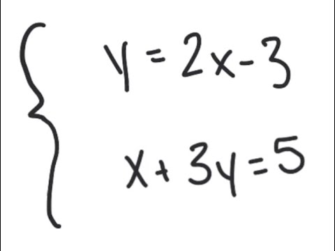Substitution Solve The System Y 2x 3 X 3y 5 Youtube