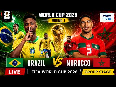 🔴FIFA World Cup 2026 LIVE: Brazil vs Morocco Match LIVE at MetLife Stadium | Vini Jr | Hakimi | N18G