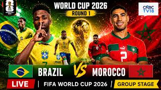 🔴FIFA World Cup 2026 LIVE: Brazil vs Morocco Match LIVE at MetLife Stadium | Vini Jr | Hakimi | N18G
