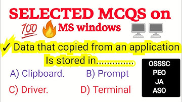 MS Windows MCQ for osssc peo @LaxmidharSir #ossscpeo
