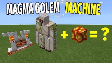 How to Make a MAGMA GOLEM MACHINE | Minecraft Bedrock Edition ( MCPE / Windows 10 )