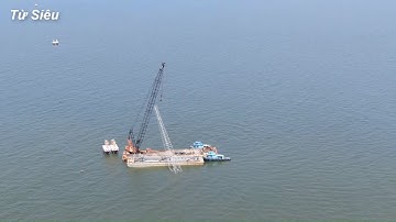 FlyCam_ Công Trình Bắt Trụ Điện Ra Quần Đảo Hải Tặc TP. Hà Tiên