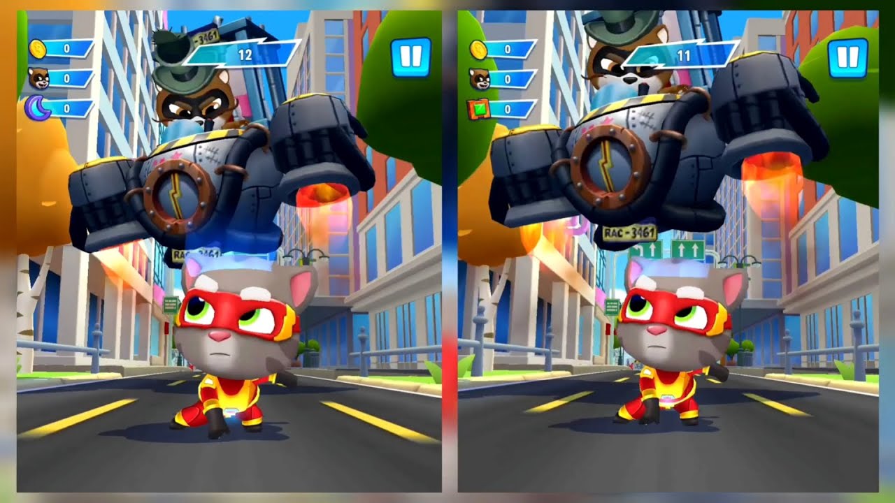 Talking Tom Hero Dash - Full Game Instructions In 2 Versions - All Bosses vs Characters