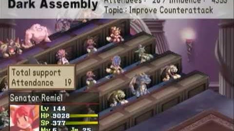 Disgaea Hour of Darkness - Dark Assembly promotion and tricks (pt 2/2)