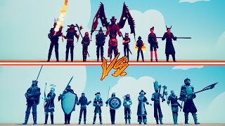FIRE TEAM vs ICE TEAM  Totally Accurate Battle Simulator | TABS