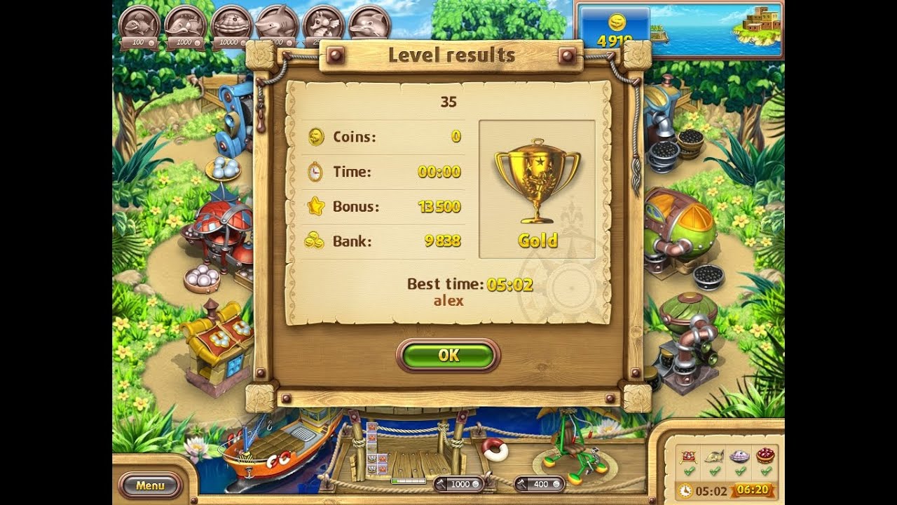 Farm Frenzy Gone Fishing only GOLD (level 35) Веселая ферма Рыбный день (Уровень 35) Золото