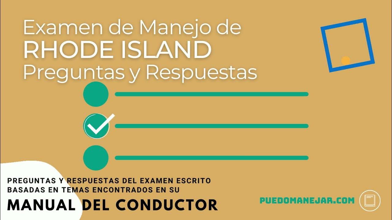 Preguntas y Respuestas del Examen Escrito del DMV de Rhode Island para