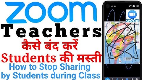 How can Teacher  Stop Sharing of Students on Zoom Meeting App