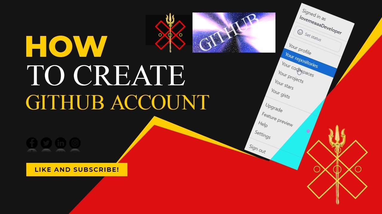 how to create Github Account LOVEMEAaa Github Account FHD+ Video - YouTube