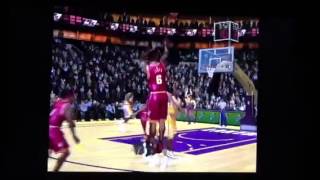 Cavs vs lakers lebron James hit a 3pt nba 2k14 ps2