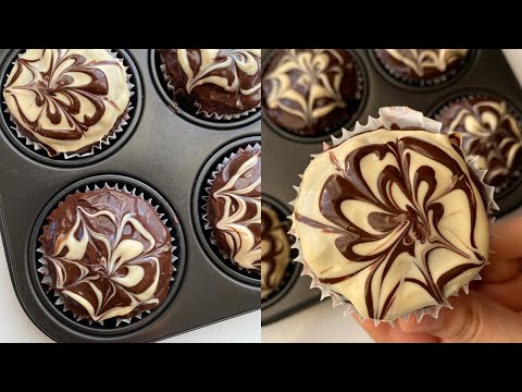 Böyle lezzetli muffin yok🤤 Şekersiz, Yağsız, Kolay Sağlıklı Çikolatalı Muffin Tarifi