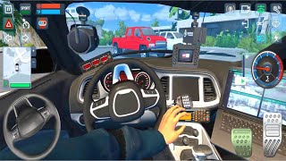 Police Sim 2022 gameplay - Dodge Challenger Car Driving Game! - Police Game screenshot 1