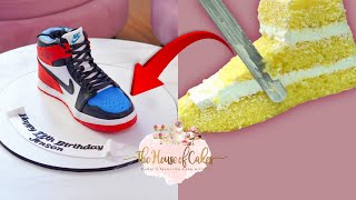 How to Make a 3D Sport Shoe Cake: Step-by-Step Tutorial #thehouseofcakesdubai