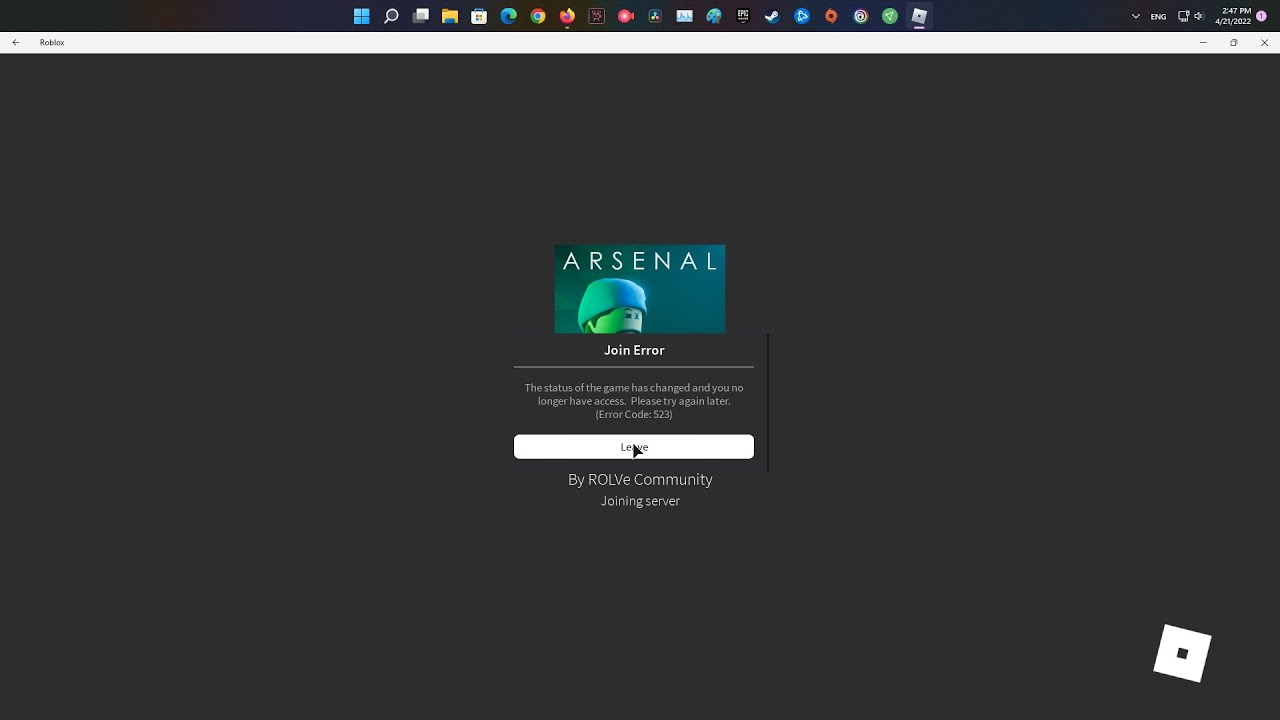How to Fix Roblox Error code: 523 on PC?