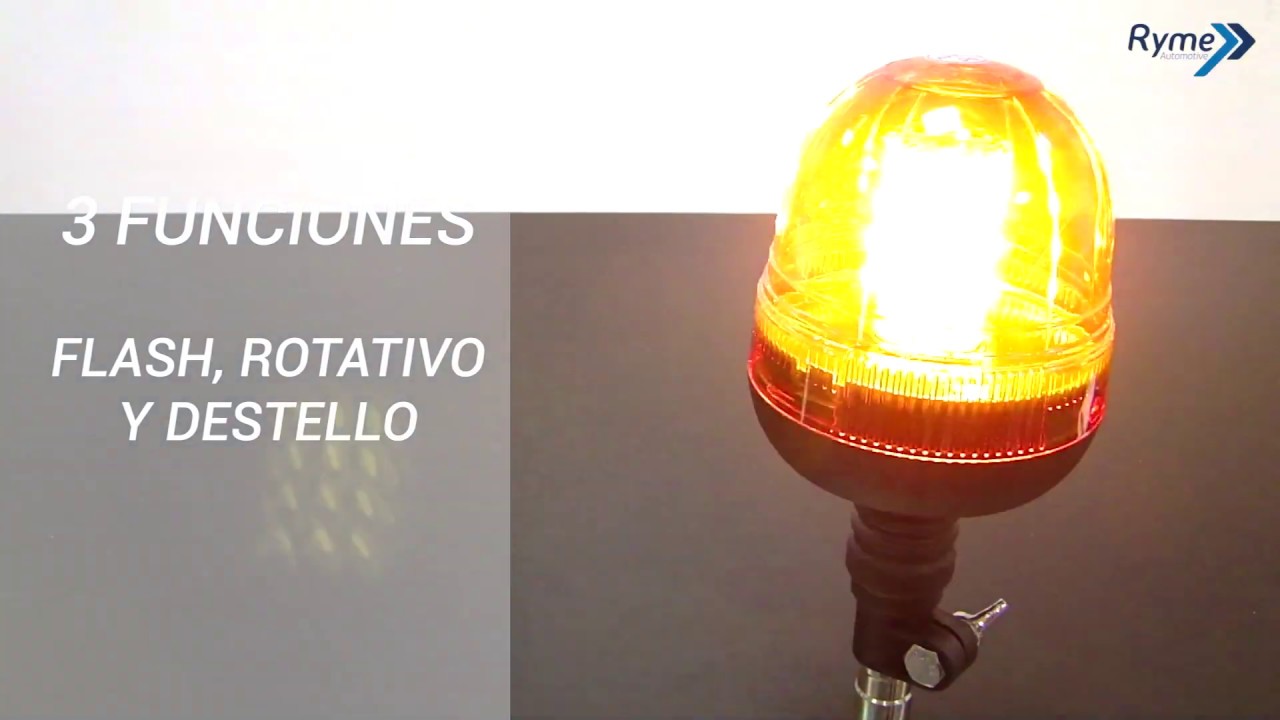 Ryme Automotive - Rotativo Flexible LED 12/24V 3 Funciones Advertencia,  Señalización Emergencia Vehículos, Tractores, Grúas, Vehículos Emergencia :  : Coche y moto