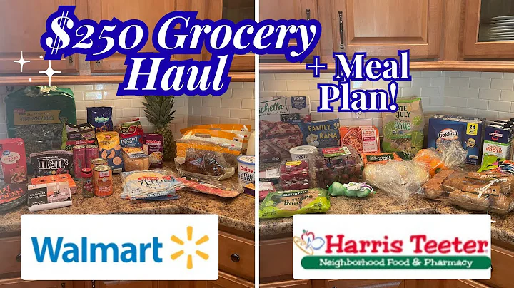 $250 Grocery Haul for the Week | Two Stores + Easy Meal Plan at the End!