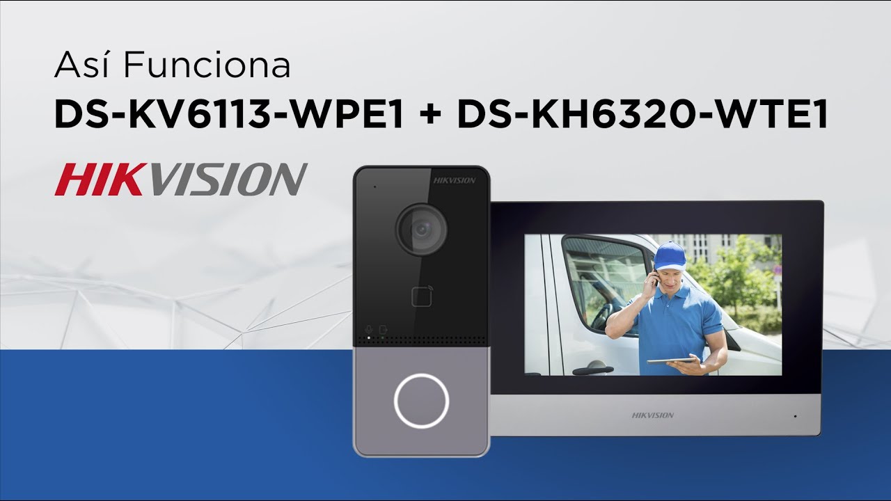 KIT DE VIDEO PORTERO IP DS-KV6113-WPE1 + DS-KH6320-WET1 + 2 FT HIKVISION