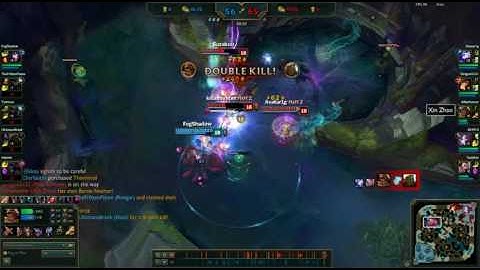 xin zhao season 7 baron steal and double kill