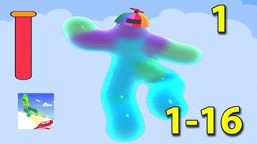 Blob runer 3d - Gameplay Part 1 All Levels 1 - 16 Max Level (Android, iOS)