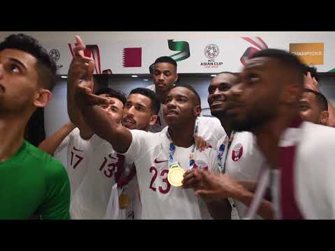 Qatar dressing room celebration