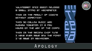 Apology by Vulkteamet, 2014 | Atari ST Intro