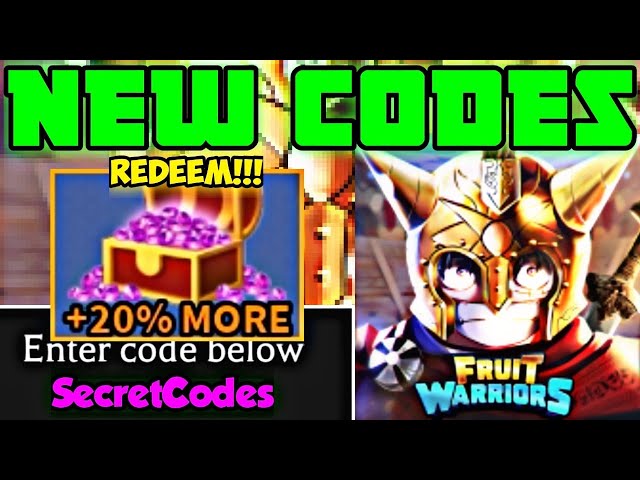 ROBLOX FRUIT WARRIORS ALL NEW MYTHIC FRUIT CODES & TOKEN CODES FOR MARCH