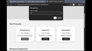 Task Demo -DAS008945 - TechWorld - Electronics & Gadgets 