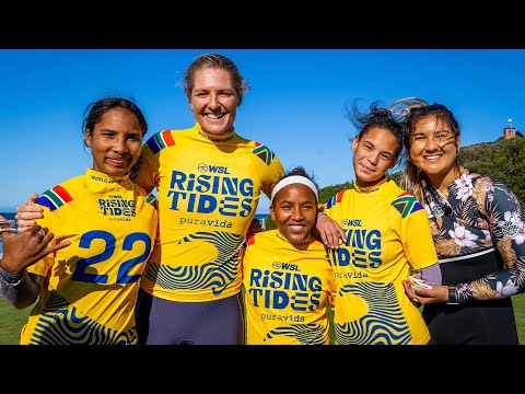 WSL Rising Tides presented by Pura Vida Matches Young Surfers With CT Stars at J-Bay