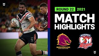 Broncos v Roosters Match Highlights | Round 22, 2021 | Telstra Premiership | NRL