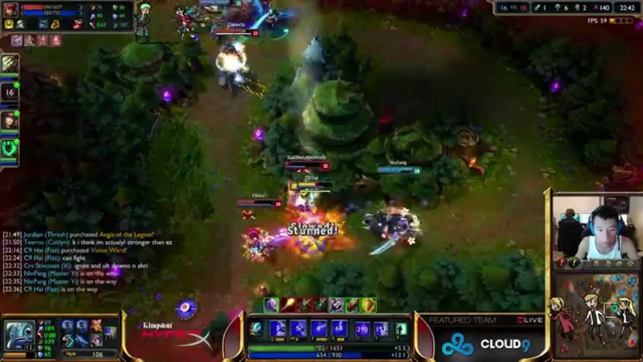 lol patch notes C9 Hai Fizz vs Ahri [Challenger Ranked solo queue Mid]