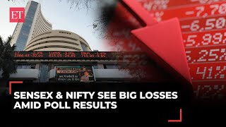 NDA vs INDIA BLOC: Stock markets bleed on results day, investors lose Rs 30L Cr