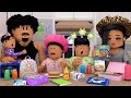 Night before the first day of school routine packing lunches  bloxburg family roleplay