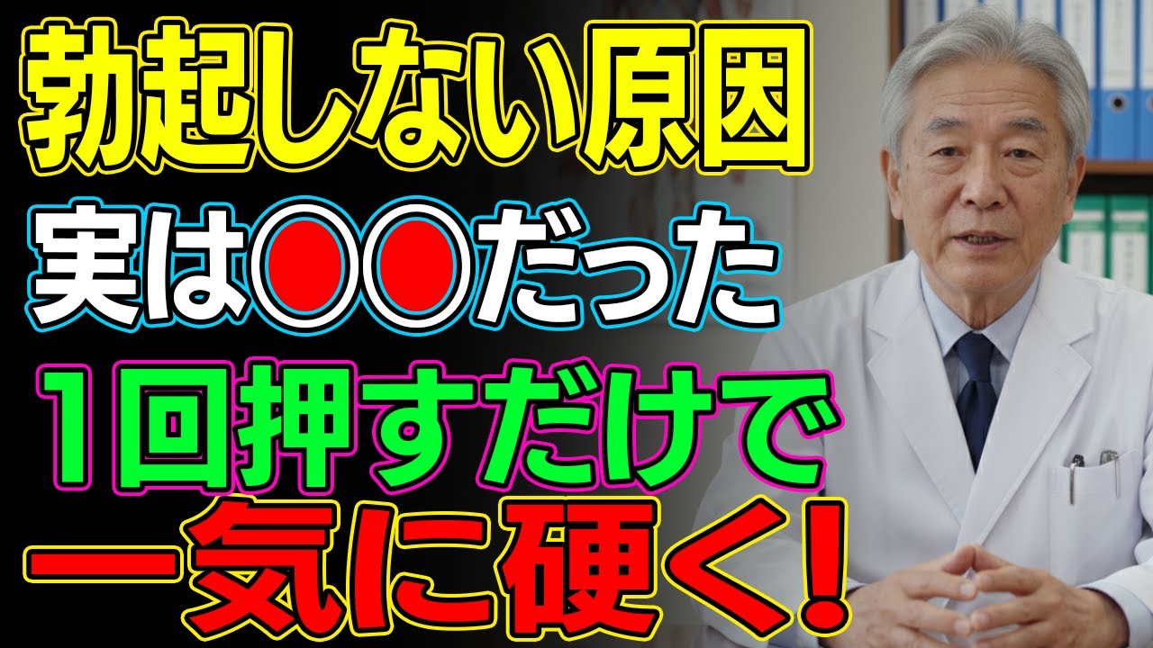 【50代・60代の方に必見】勃起できない本当の理由は◯◯だった｜1回押すだけで石のように硬くなる！