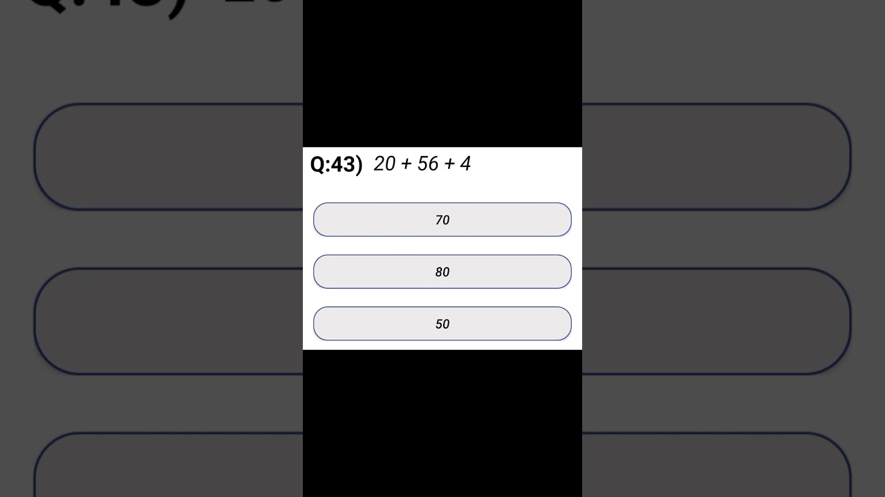 Math basic multiplication Q. 43