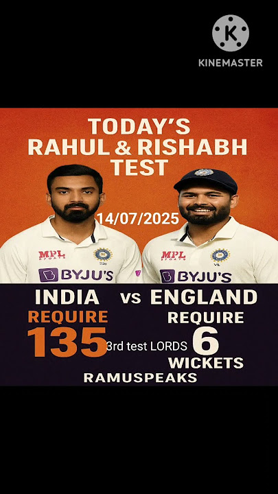 Rahul and Risav give IND a pride #rammuspeaks #ind #indenglish #indvseng