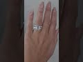 5ct ascher cut engagement ring with matching wedding band