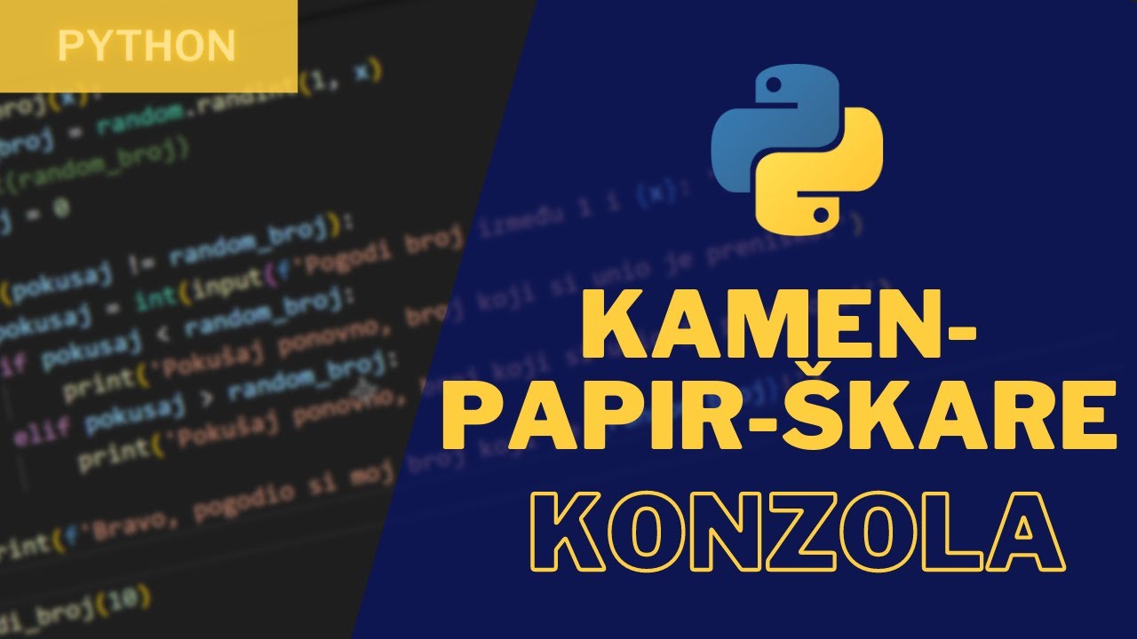 Kamen papir škare igra u konzoli | Python projekti - YouTube