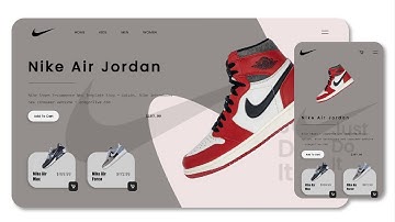 How To Make E-commerce Website using HTML, CSS & JavaScript | Nike Website.