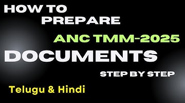ANC TMM 362 POSTS DOCUMENTS PREPARATION & 2nd LIST