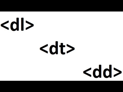วีดีโอ: DT DD DL ใน HTML คืออะไร?