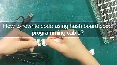 Hashboard decoding tool cable tutorial | How to use hash board code program cable to rewrite code