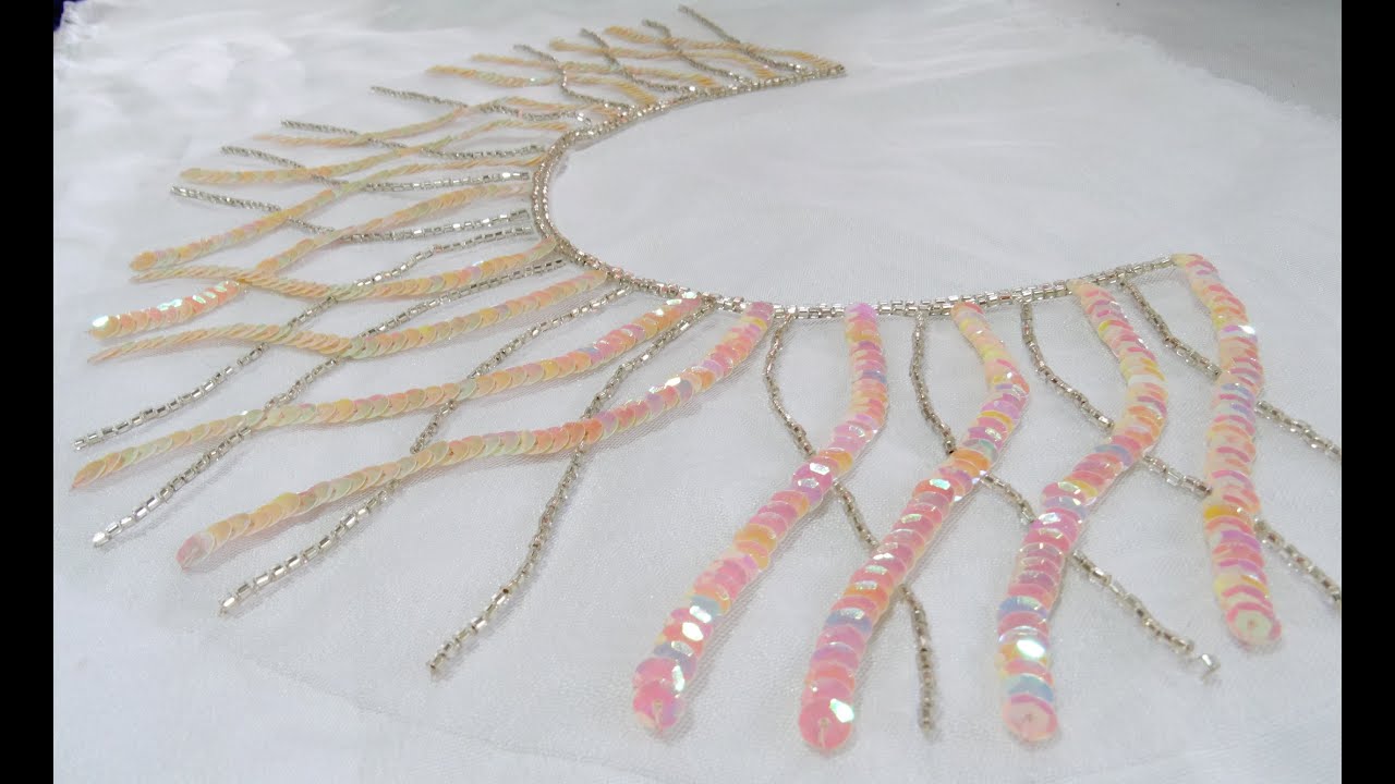 Bordado Luneville, Clase 11 , como  recortar  un bordado paso a paso