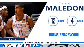 Théo Maledon&#39;s Full Boxscore Play: 12 PTS, 4 AST vs Magic | 2020-21 Season - 1.2.21