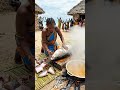 Giant Fish Butchering: Tribal Woman Cuts Massive Sea Fish #triballife #tribalfeast #primitivecooking
