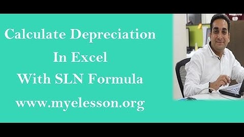Straight Line Depreciation SLN Formula In Excel Hindi