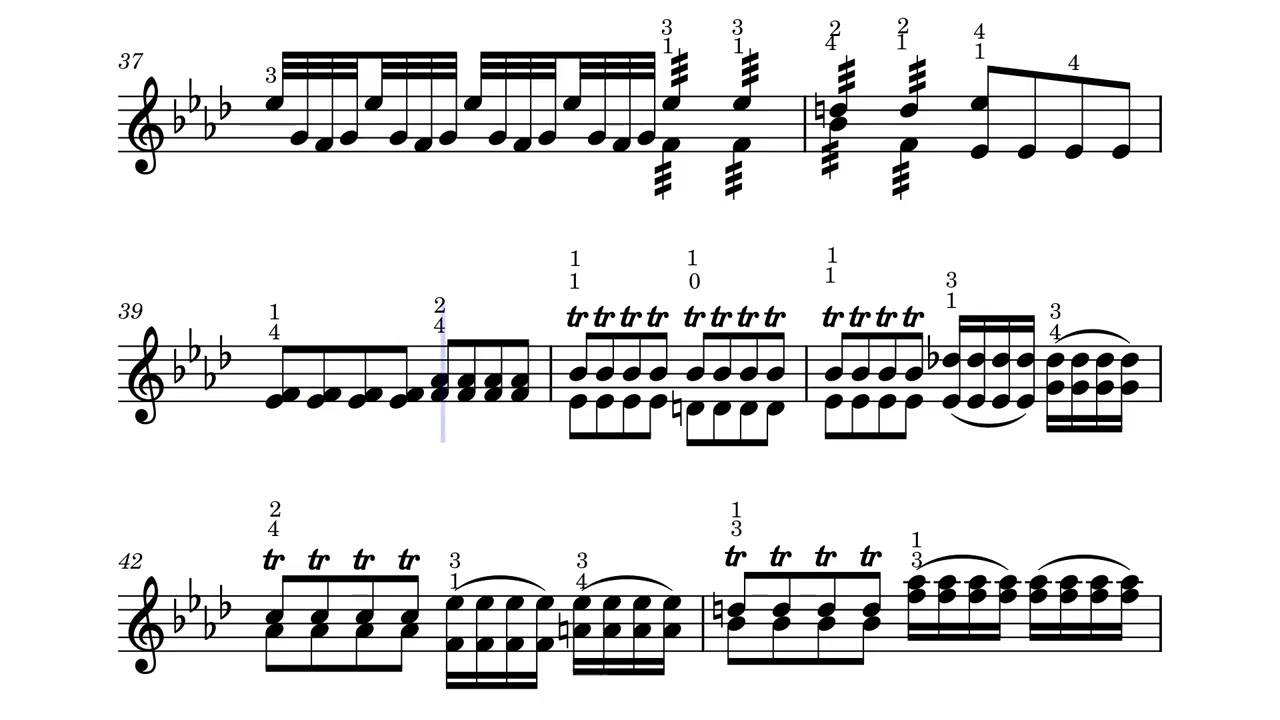 Winter 1st. Movement violin solo by Vivaldi - music sheet