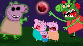 Zombie Apocalypse | Mommy Zombie and Green Monster attack Peppa's family | Peppa Pig Funny Animation