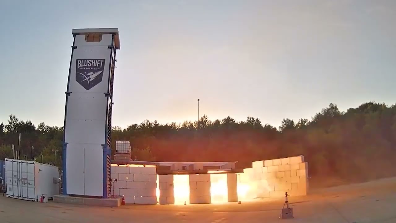 Rocket Engine Hot Fire Test by bluShift Aerospace - Flight-Duration 60sec Test