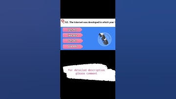 The internet was developed in which year