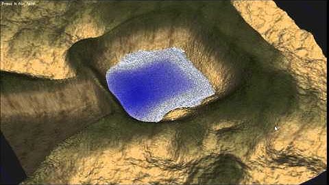 Water freezing simulation